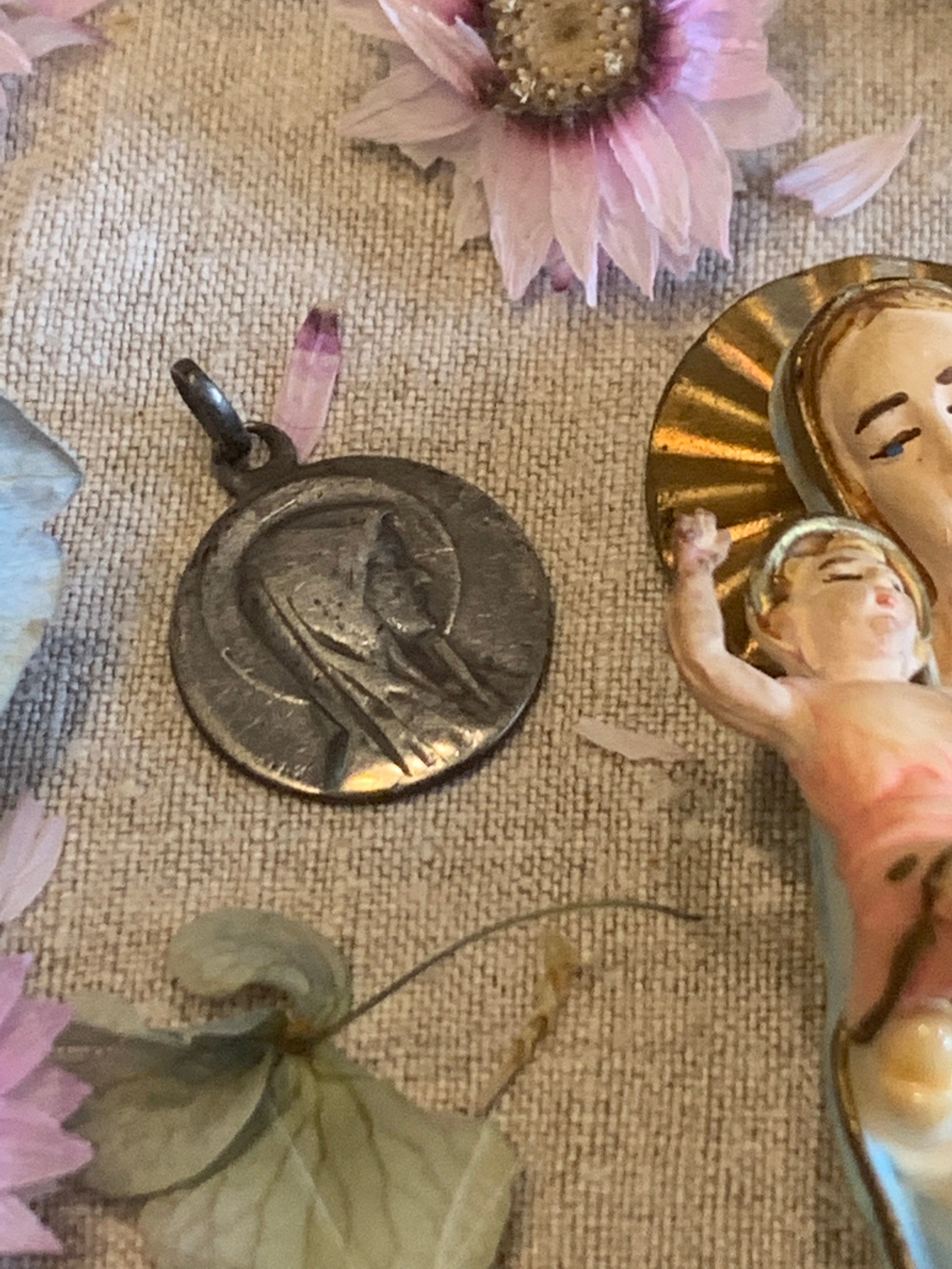 Médaille Notre Dame de Lourdes, Médaille Lourdes, Lourdes, Médaille Religieuse, Medal, Religious Med