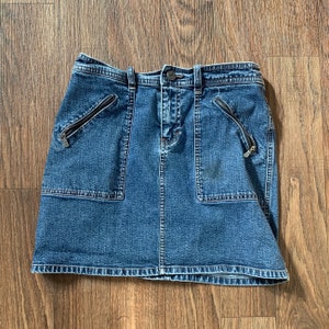 Calvin Klein 1990s Jean skirt, size 5, 90s fashion, 90s Calvins, Calvin Klein, jean miniskirt