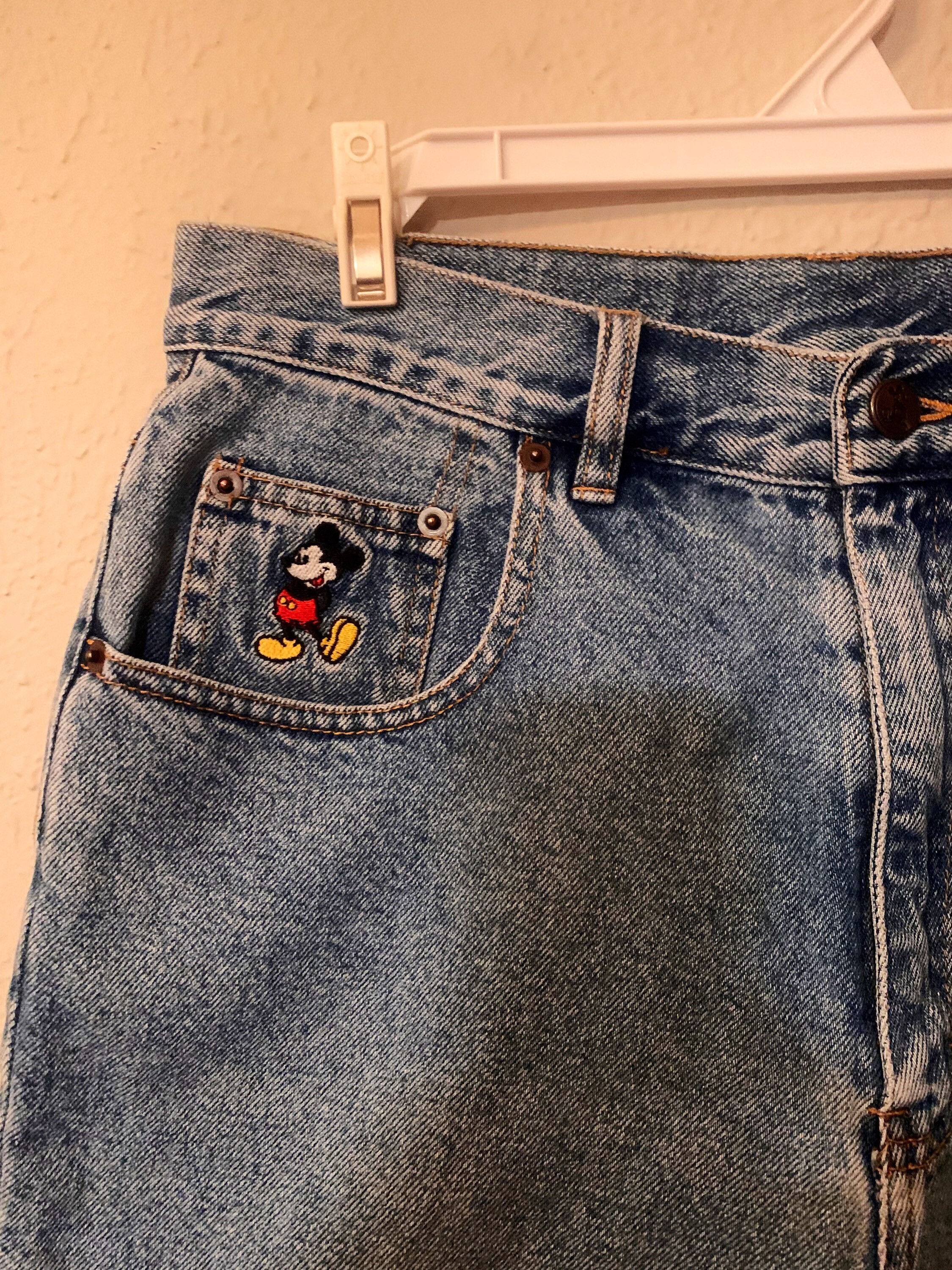 High Waisted Denim Shorts 90s Disney - Etsy