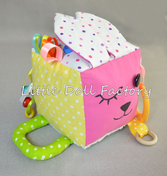 Activity cube fabric baby cube Activity soft block Sensory 