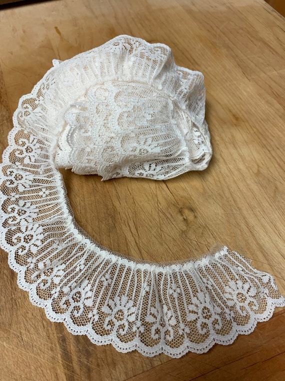 Gathered lace sale by the yard