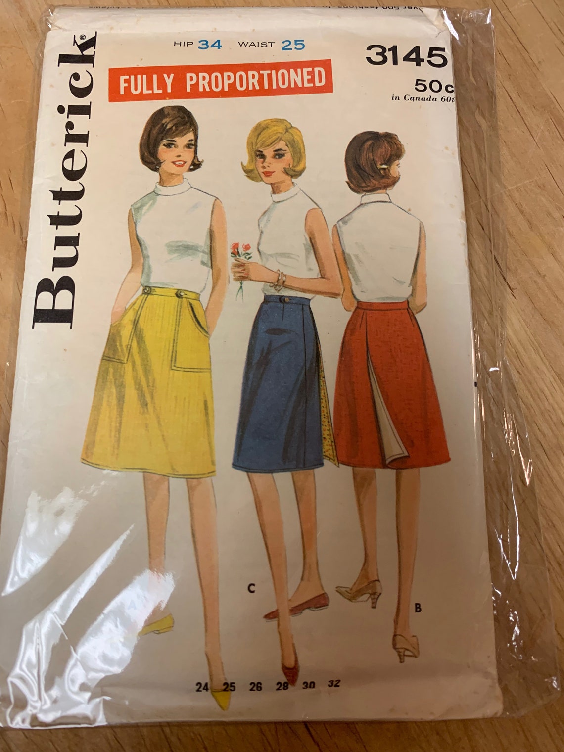 Butterick 1960's Skirt Sewing Patterns Etsy