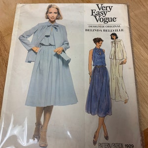 Vogue Belinda Bellville 1929 Sewing Pattern