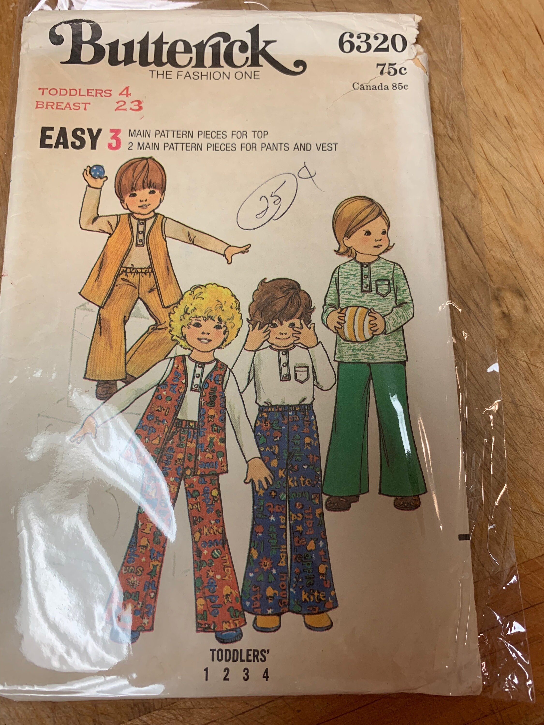 Butterick Toddler 6320 Sewing Pattern Etsy UK