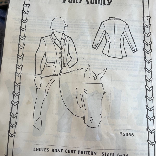 Various Riding/Hunt Coat Sewing Patterns