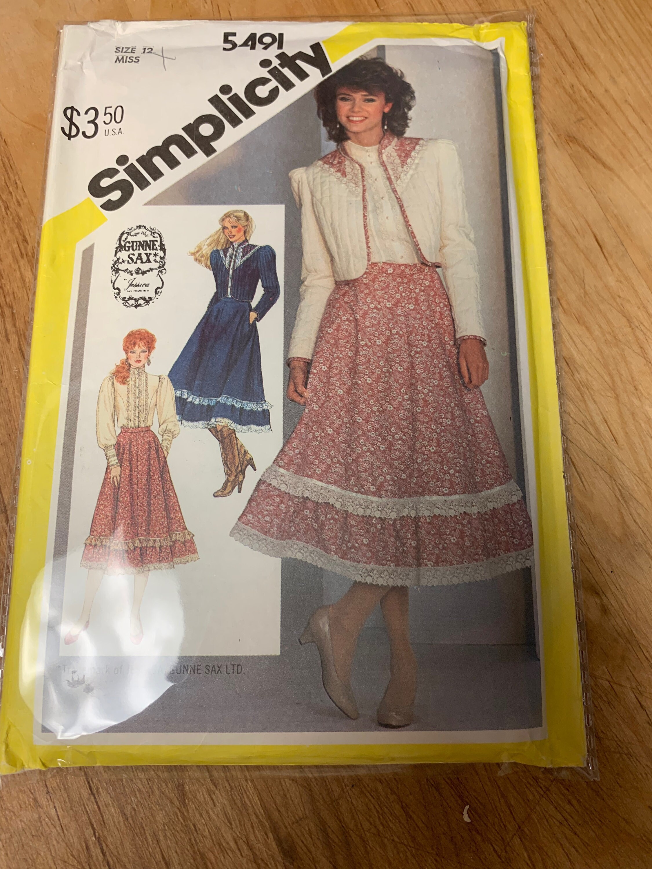 Simplicity Gunne Sax 5491 Sewing Pattern Etsy