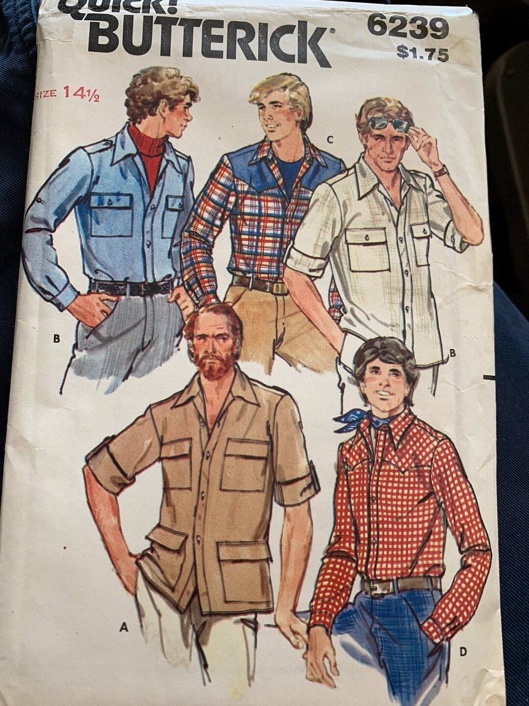 Butterick Men 6239 Sewing Pattern Etsy