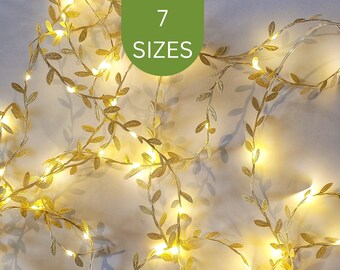 Gold Wedding Fairy Lights - Rustic Wedding Table Decor - Boho String Lights Centerpiece Garland - Glamorous Farmhouse Reception Decoration