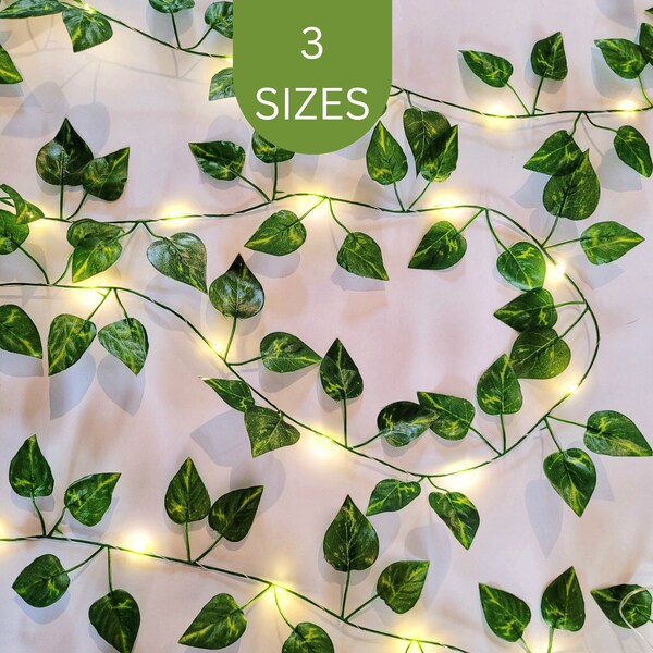 Ivy Christmas Lights Garland - Ivy Fairy Lights Pre Lit - Festive Holiday Home Christmas Decor - Seasonal Rustic Farmhouse Staircase