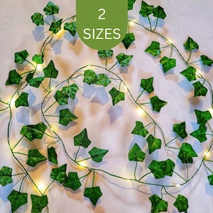 Ivy Fairy Lights - Ivy Garland - Bedroom Decor - Wedding Decorations - String Lights - Rustic Wedding Table Decor - Farmhouse Lights