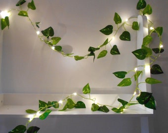 Ivy Fairy Lights - Ivy Garland Bedroom Decor - Wedding Decorations - Home Decor  - Table Decor Garland  - Farmhouse Decor String Lights