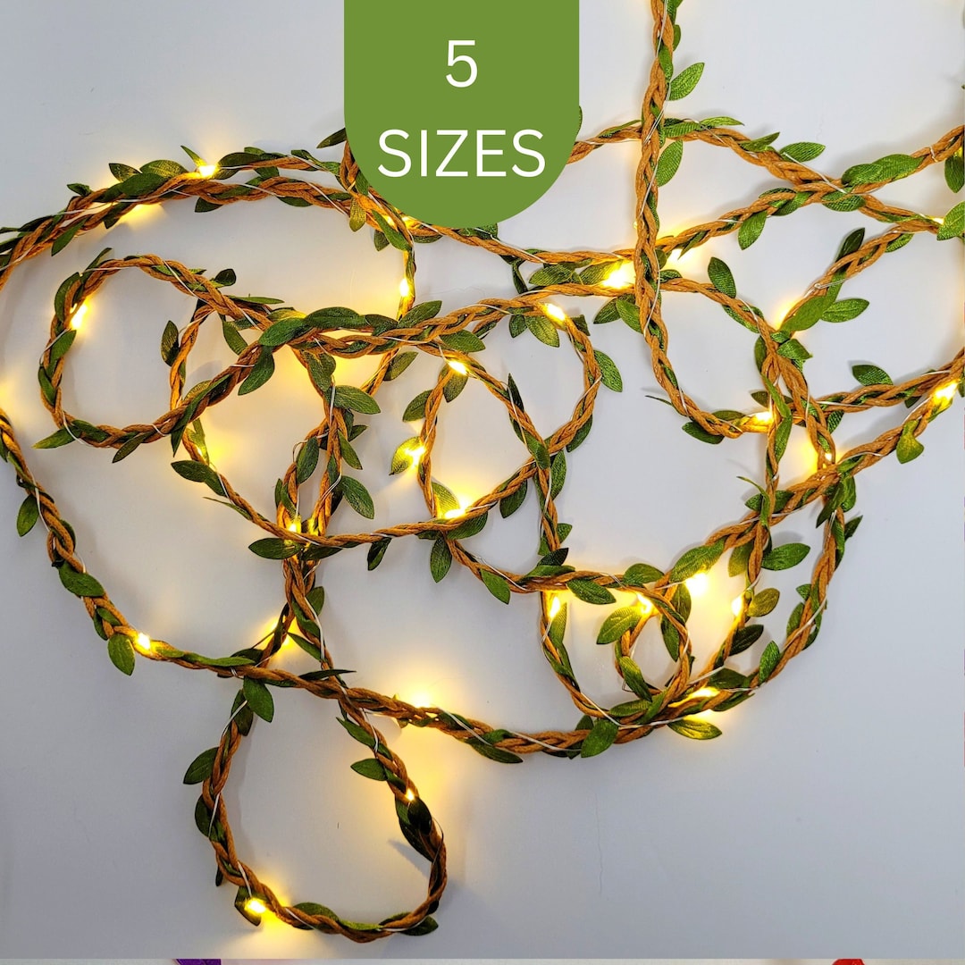 Green Vine Fairy Lights Rustic Wedding Table Decor Garland Boho Bedroom ...
