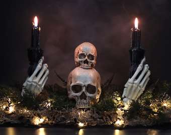 Halloween Garland Fairy Lights - Gothic Party Table Centerpiece - Victorian Home Decor Lighting - Spooky Season Vibes Woodland Witch Home