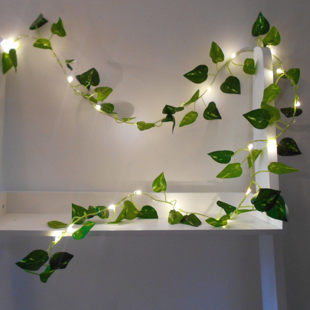 Ivy Fairy Lights Ivy Garland Bedroom Decor Wedding Etsy