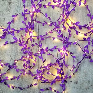 Purple Fairy Lights - Lavender Wedding Decor Table Centrepiece  - Reception Party Decoration Garland Lighting - Boho Bedroom String Lights