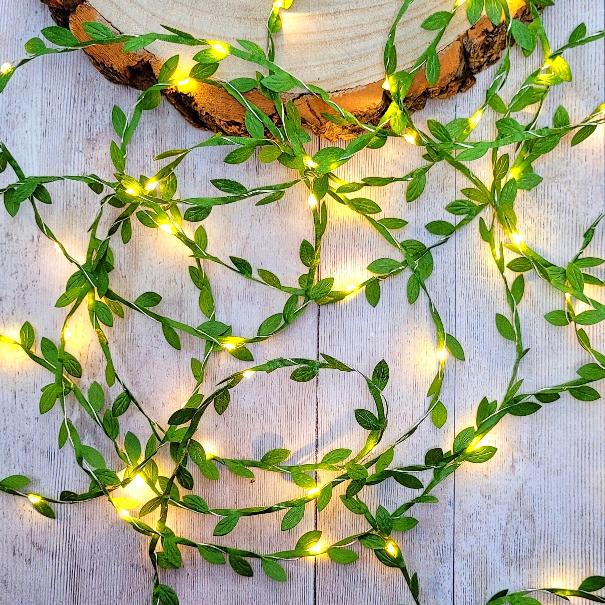 Green Leaf Fairy Lights - Boho Bedroom Decor - Rustic Wedding Table…