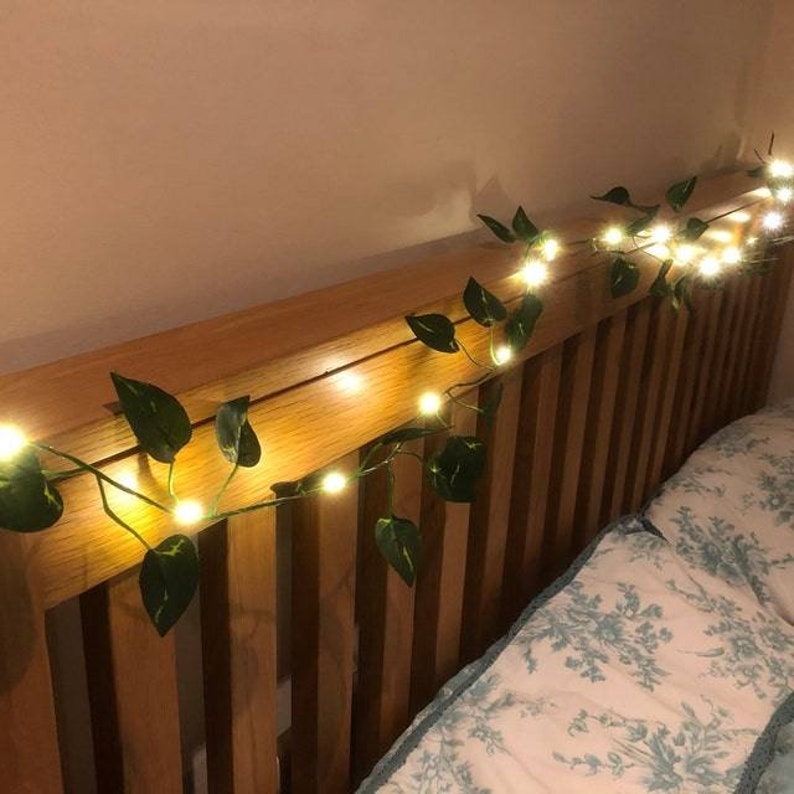Ivy Fairy Lights Ivy Garland Bedroom Decor Wedding Etsy UK