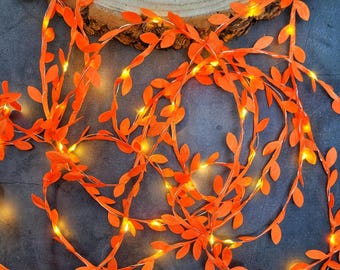 オレンジ色のフェアリーライト - ハロウィンライトデコレーション - 不気味な季節のストリングライト - 屋内ハロウィンデコレーションガーランド - パーティーのセンターピース