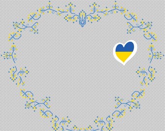 A Heart" LanSvit CROSS-STITCH PATTERN (L-008) /heart gift embroidery needlework