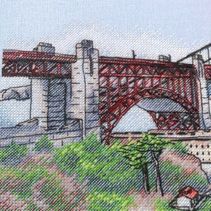 The Golden Gate Bridge LanSvit CROSS-STITCH KIT A-010 /san-francisco usa sketch broderie puntodecruz kreuzstich embroidery image 3