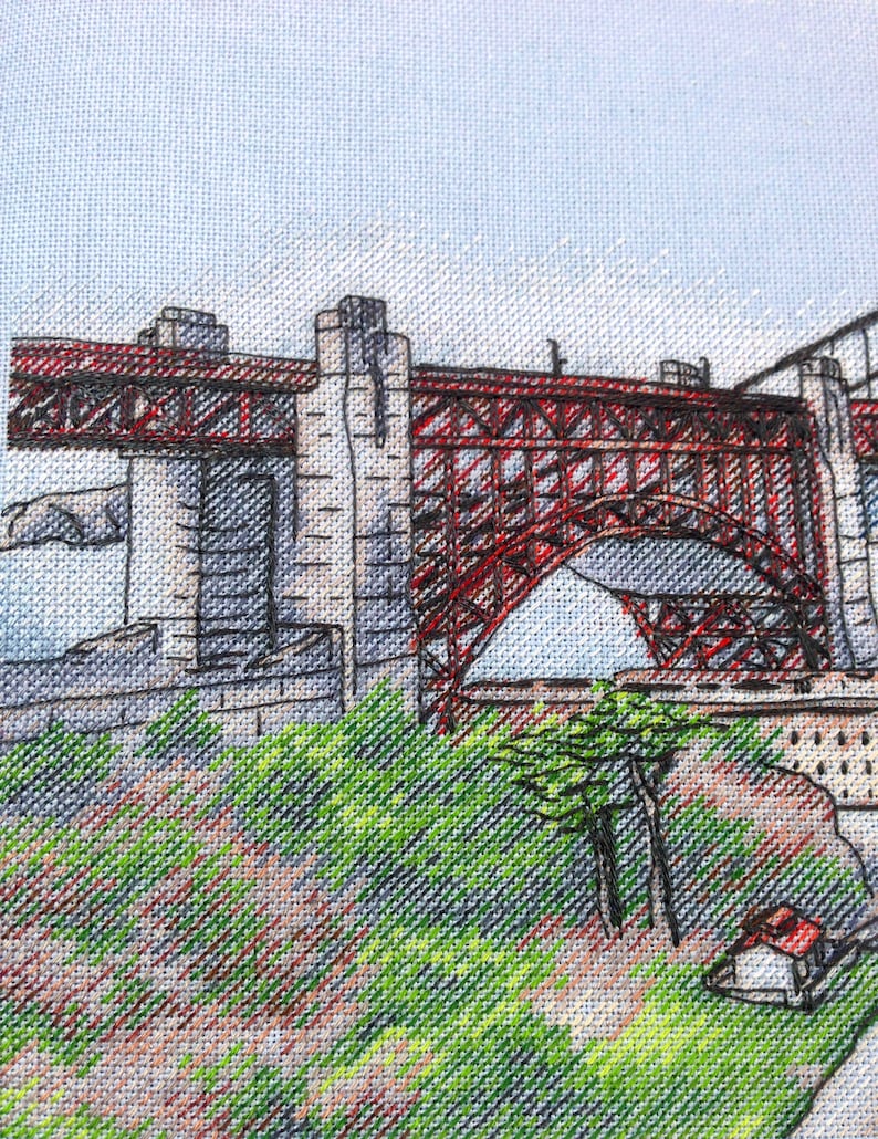 The Golden Gate Bridge LanSvit CROSS-STITCH KIT A-010 /san-francisco usa sketch broderie puntodecruz kreuzstich embroidery image 3