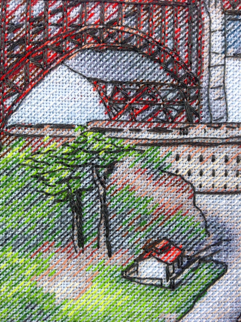 The Golden Gate Bridge LanSvit CROSS-STITCH KIT A-010 /san-francisco usa sketch broderie puntodecruz kreuzstich embroidery image 5