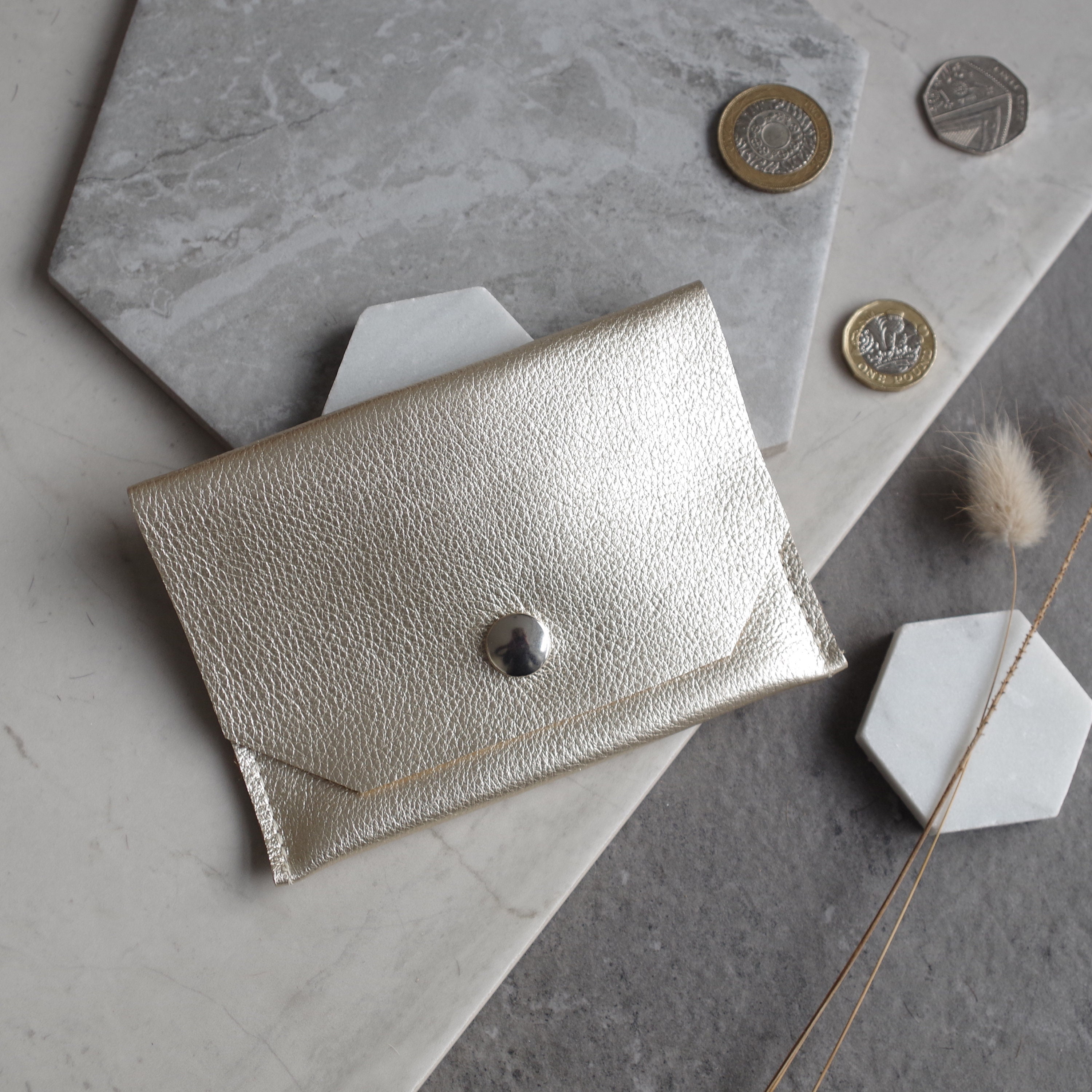 Grey Suede Leather Coin Purse Etsy