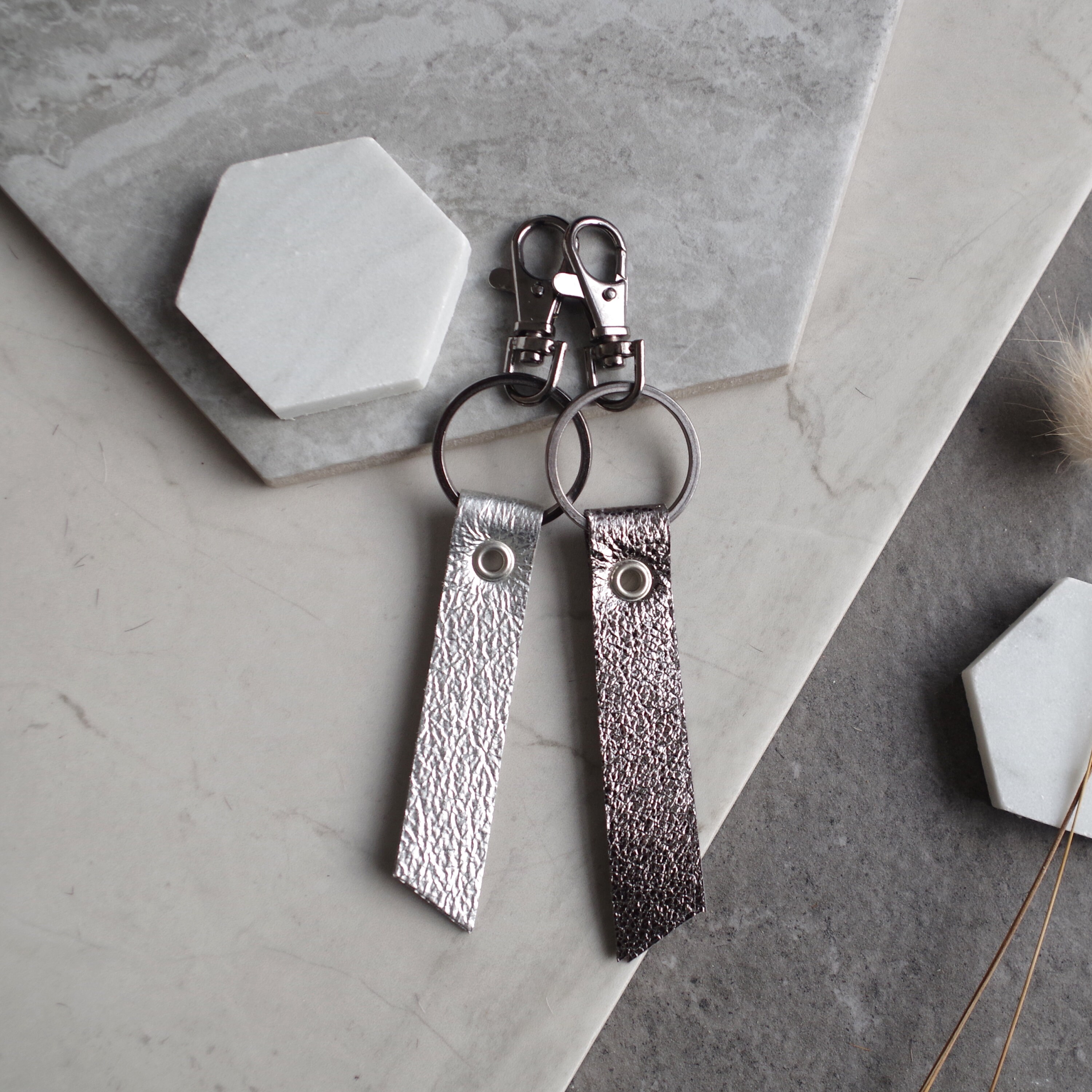 Leather Tab Keyring Leather Keyring Ponyskin Keyring Etsy Nederland