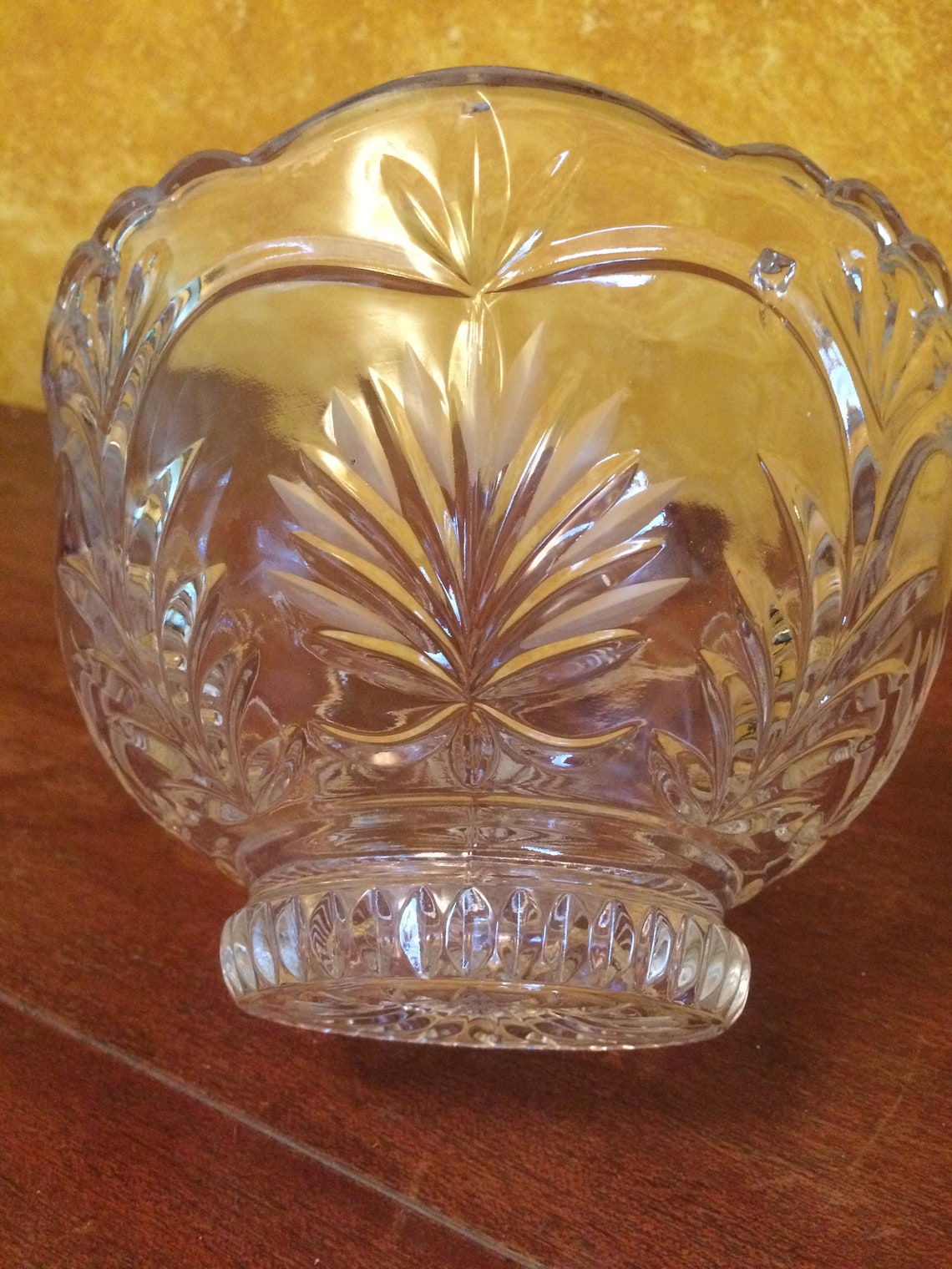 Vintage Lead Crystal Pedestal Bowl Etsy