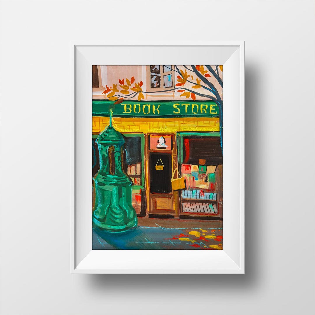 Book Shop Print,book Store Printable Poster,book Lover Gift,book Nook ...