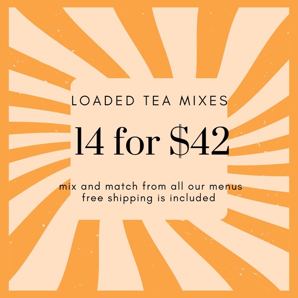 Loaded Boosted Tea Mixes combo pack- Individual packs Powder Mixes. Clean caffeine. Sugar Free