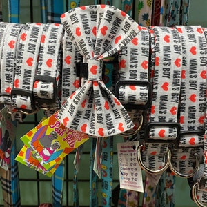 Mama&#39;s Boy Personalized Pet Collars