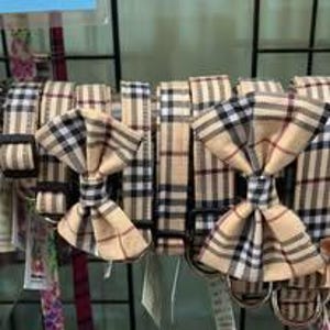 Tan Furberry Personalized Pet Collars