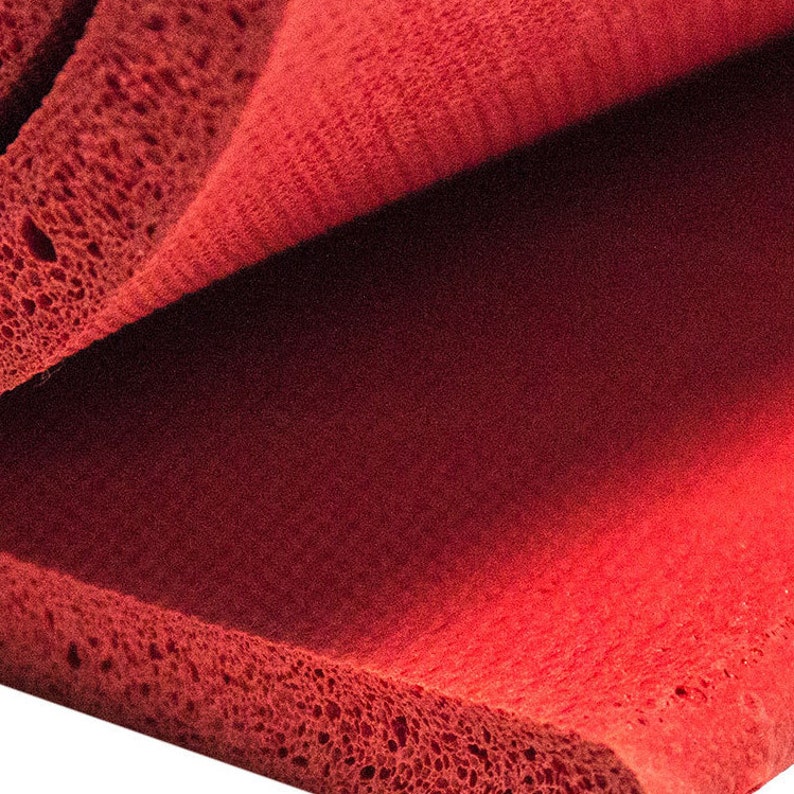 18 x 36 2180 Sponge Rubber Sheet 38 Thick Open Cell Sponge Rubber Red Color