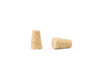 Tapered Bottle Corks - Size 00, 5/16" Top Diameter, 1/2" Tall, 7/32" Bottom Diameter, Laboratory Grade, Cork Stoppers, Pack Sizes Available