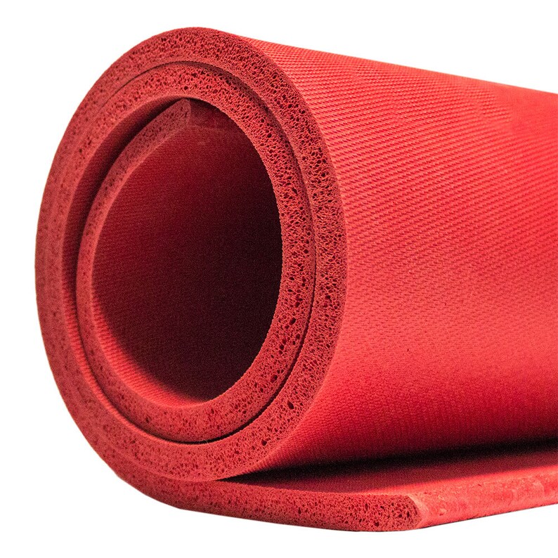 18 x 36 2180 Sponge Rubber Sheet 38 Thick Open Cell Sponge Rubber Red Color