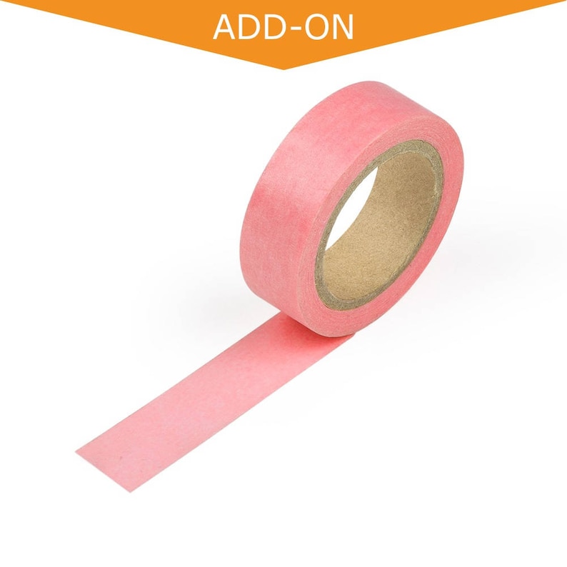 Light Pink Solid Color Washi Tape Light Weight Thin Decorative Japanese Tape 9.75 Meters Long 15mm Wide