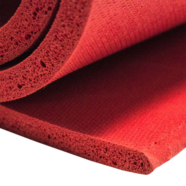 18 x 36 2180 Sponge Rubber Sheet 38 Thick Red Color Open Cell Sponge