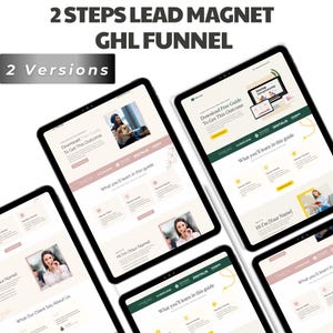 High Converting Lead Magnet Funnel | Two Versions Lead Magnet GHL Template | Done for You Opt in & Thank You Page | Two Steps Funnels
