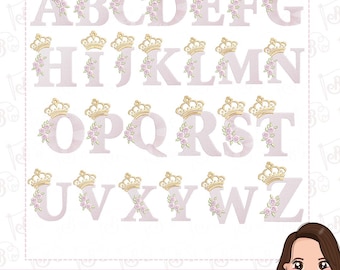 Embroidery ALPHABET - PRINCESS ELEGANCE
