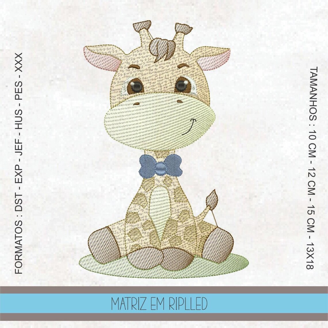 Giraffe Embroidery Design Machine de conception de broderie Etsy