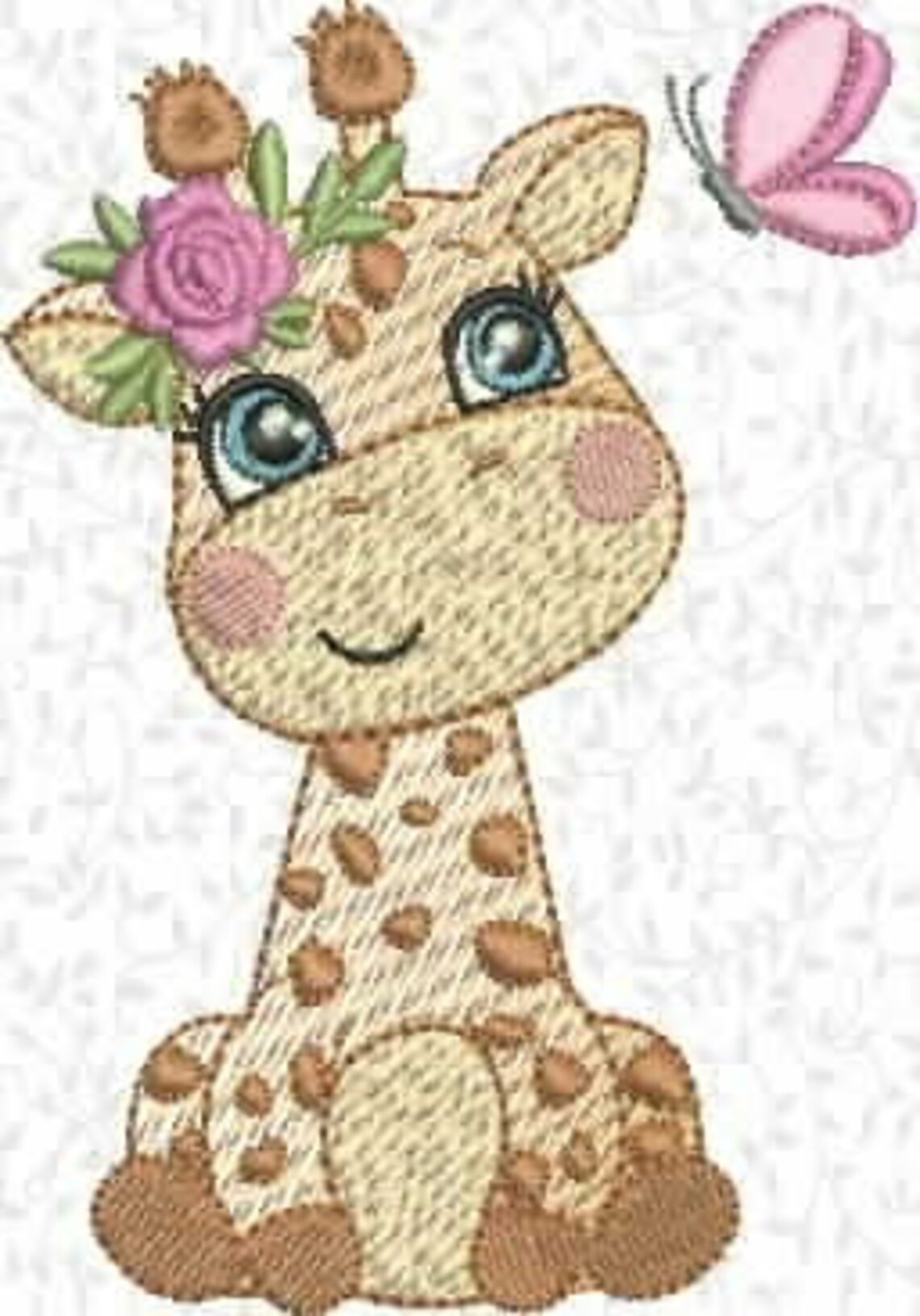 Giraffe Embroidery Design Embroidery Design Machine Baby Etsy
