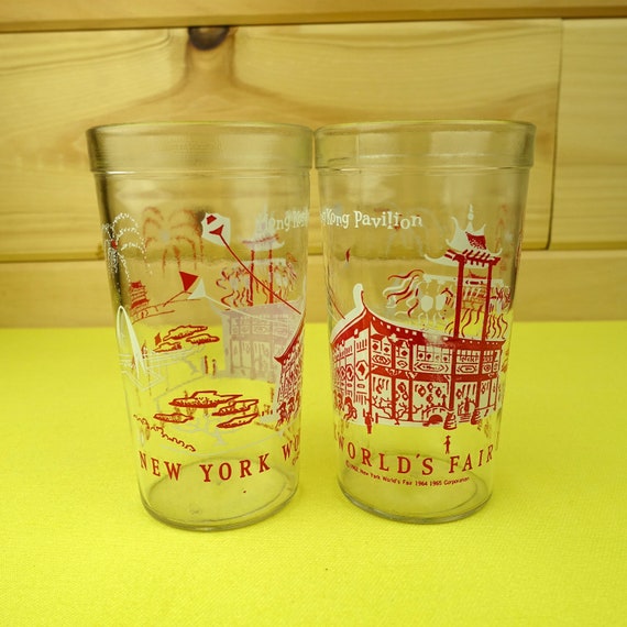 2 1964 New York World's Fair Glasses, Hong Kong Pavilion, 1962 - Etsy