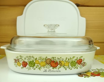 Corning Ware 10-Inch Casserole with Plastic and Glass Covers, Spice O' Life, #A-10-B