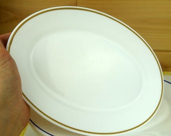 4 Arcopal Restaurant Platters, Made in France, 1990s