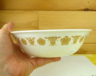 Corelle 8-1/2" Vegetable Bowl, Butterfly Gold