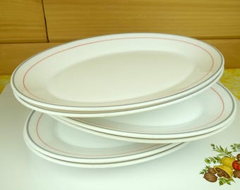2 Arcopal Restaurant Platters, "Bordeaux," Gastronomie , Made in France, 1990s