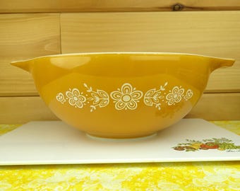 Pyrex 4-Quart Cinderella Bowl, Butterfly Gold, #444
