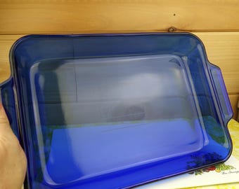 Anchor Hocking 3-Quart Rectangular Baker, Essentials Cobalt Blue, 9" x 13", #1040