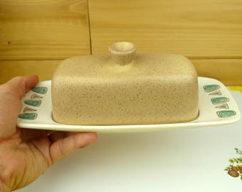 Metlox Poppytrail, Navajo Butter Dish with Cover, 1950s